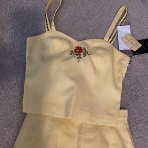 NWT Vintage Stapf women’s yellow suit
